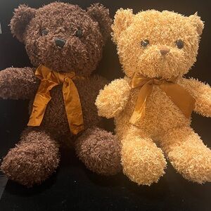 Charming Brown and Tan Stuffed Bears with Bow Ties